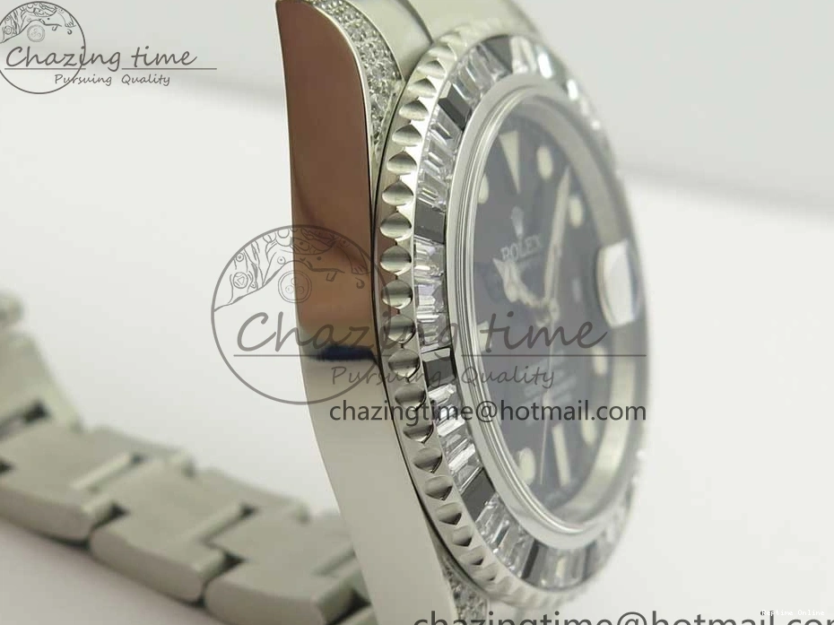 0504 GoAnywhere Submariner Black Diamond Bezel SS GSF Best Edition Black Dial On SS Bracelet A 3270